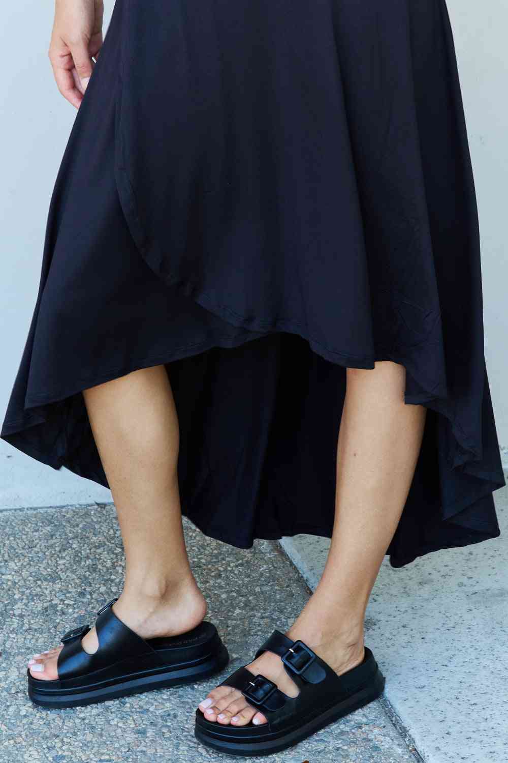 BARE Flare Maxi Skirt - Black