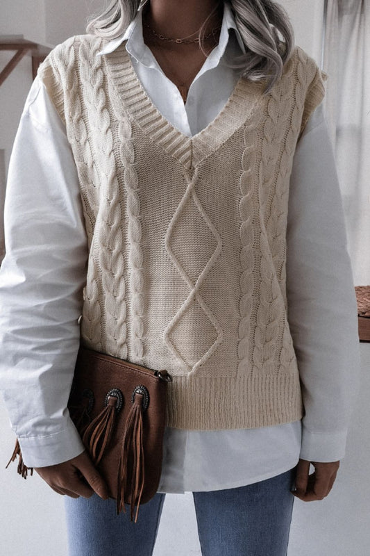 Cable Knit Sweater Vest 1.0
