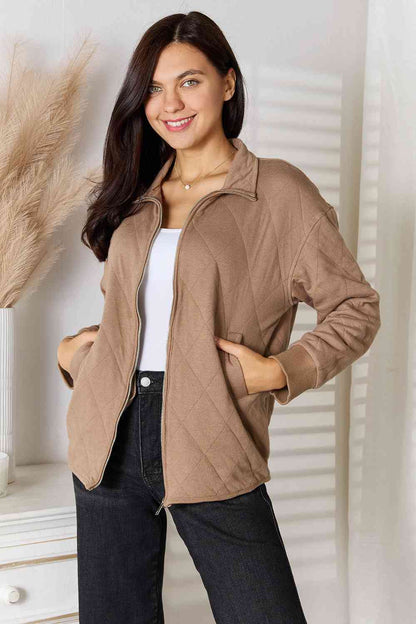 Textured Zip-Up Jacket