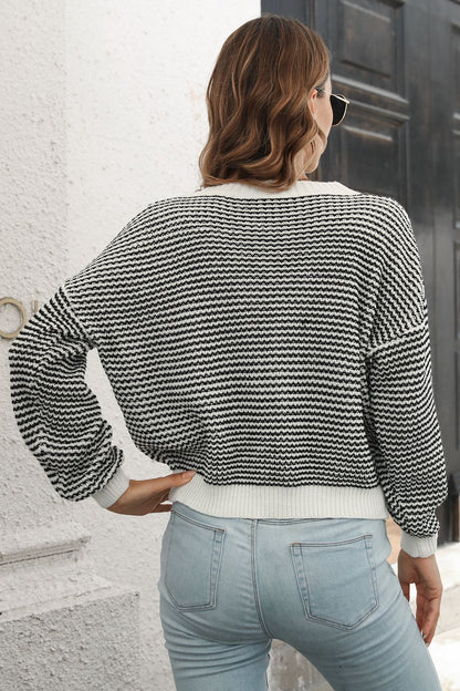 B&W Striped Sweater