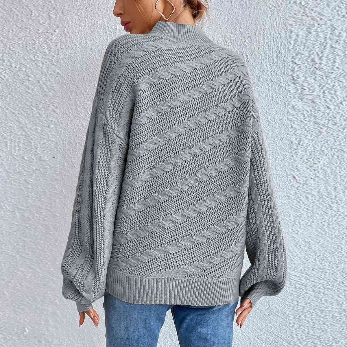 Cable Knit Turtleneck Sweater