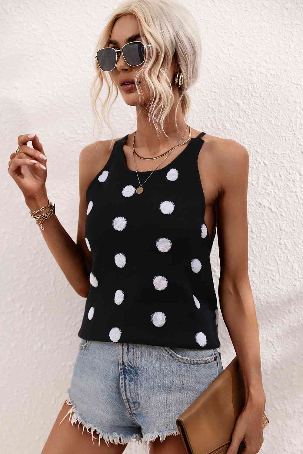 Polka Dot Knit Tank