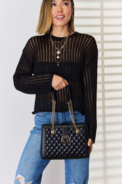 Quilted Midi Shoulder Bag