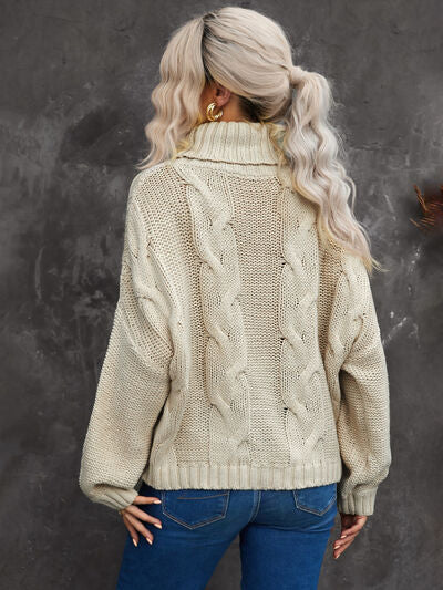 Wide Cable Knit Sweater