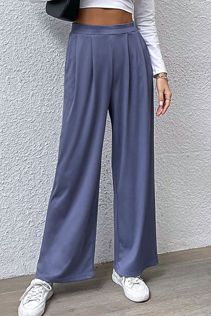 Pleated Wide Leg Pants