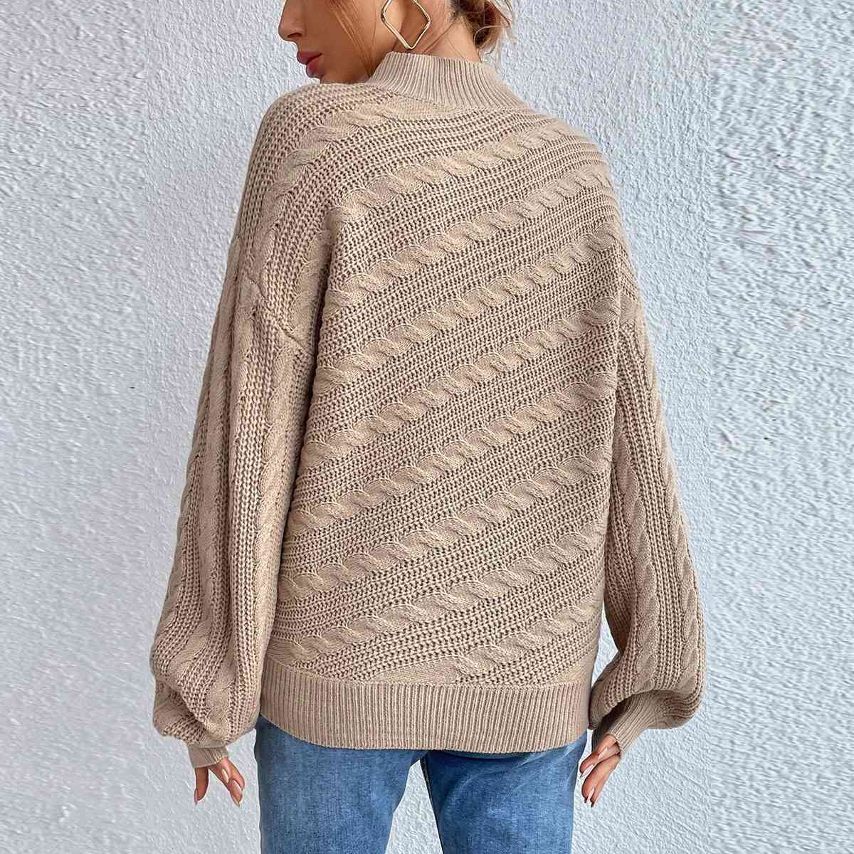 Cable Knit Turtleneck Sweater