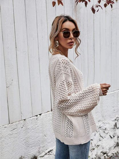 Openwork Oversized Sweater