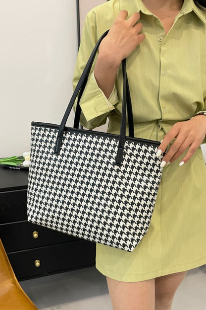 Houndstooth Tote Bag