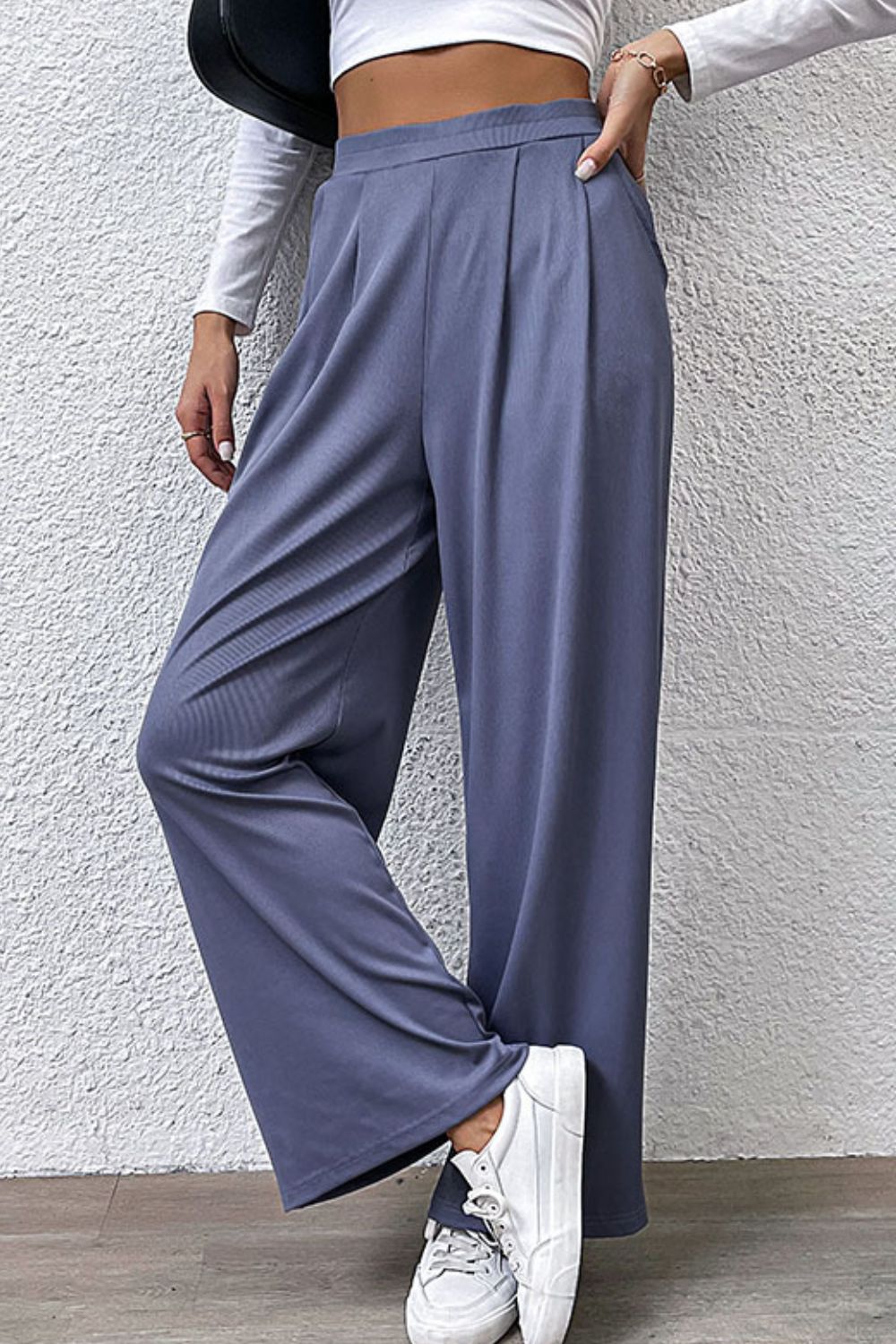 Pleated Wide Leg Pants