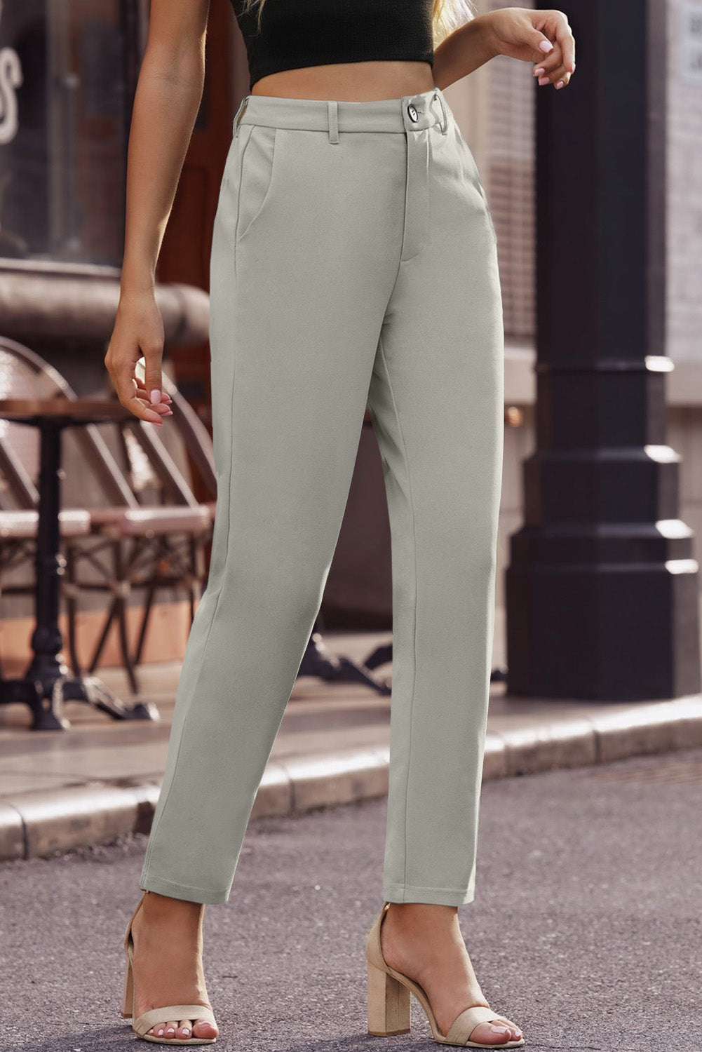 Straight Leg Ankle Length Pants