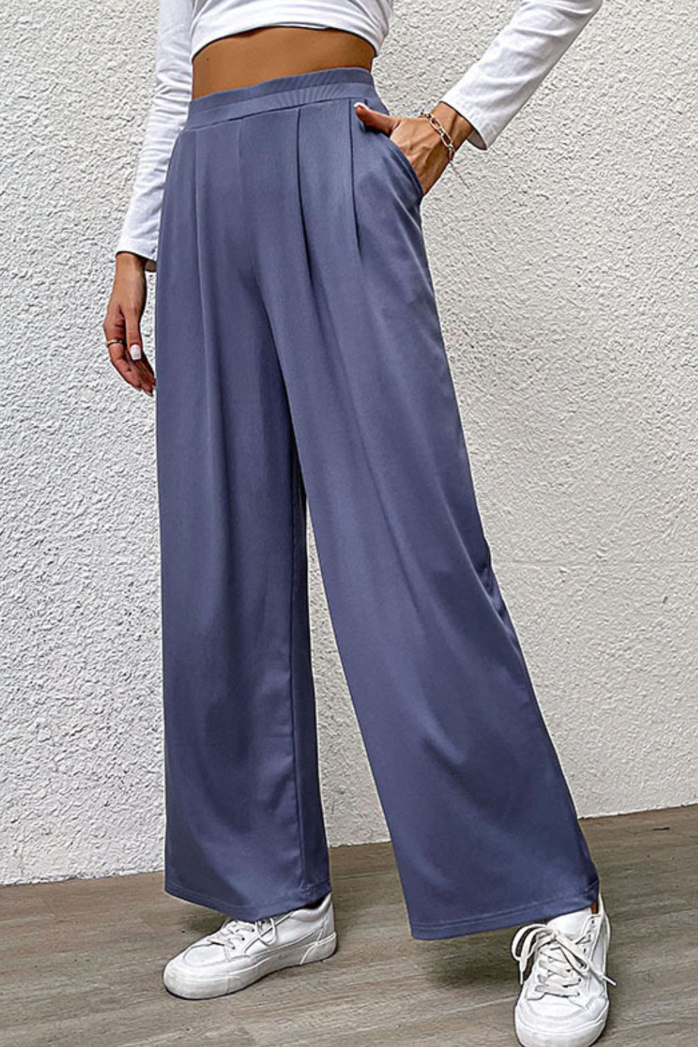 Pleated Wide Leg Pants