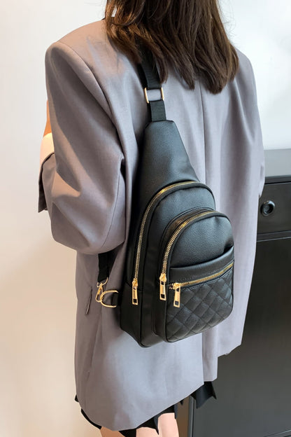 Midi Textured Sling Bag