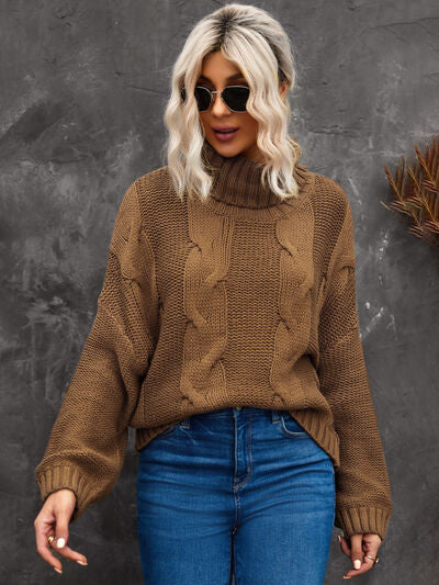 Wide Cable Knit Sweater