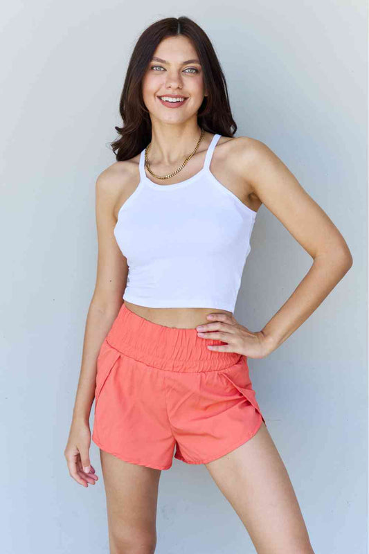 BARE Racerback Cropped Tank - White