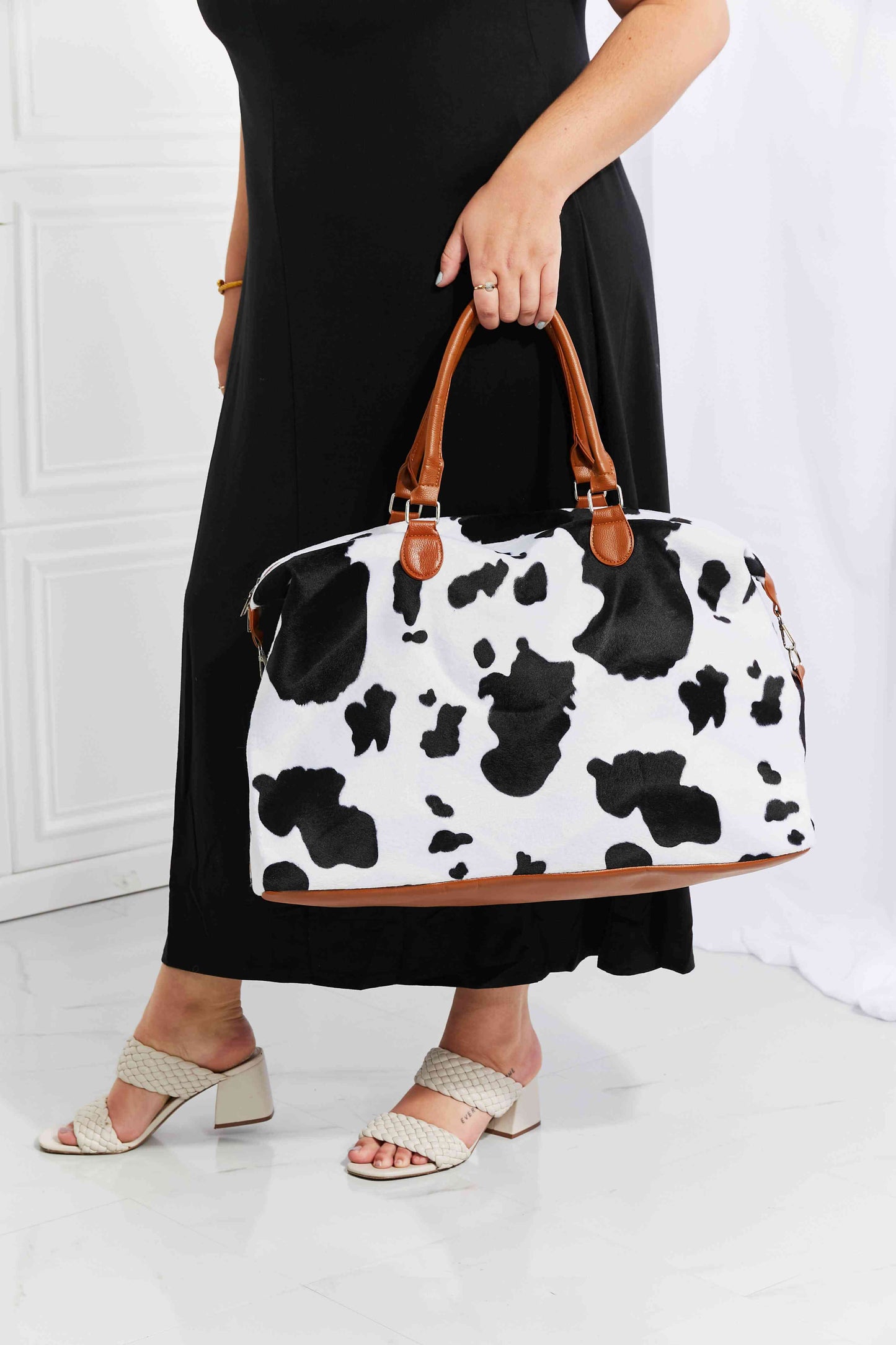 Cow Print Maxi Tote Bag