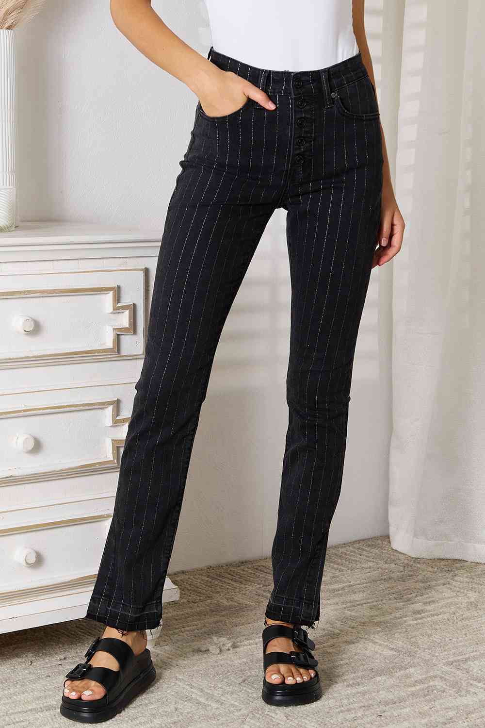 Striped Straight Leg Pants