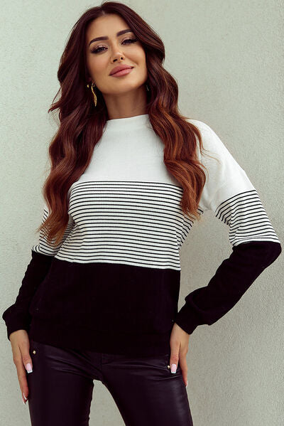 Striped Color Block Sweater