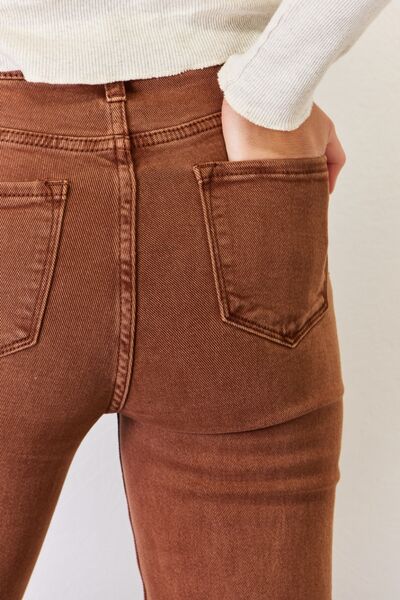 High Rise Straight Cropped Jeans