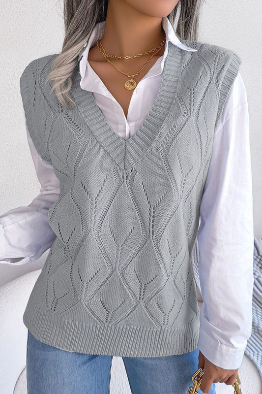 Openwork Sweater Vest 1.0