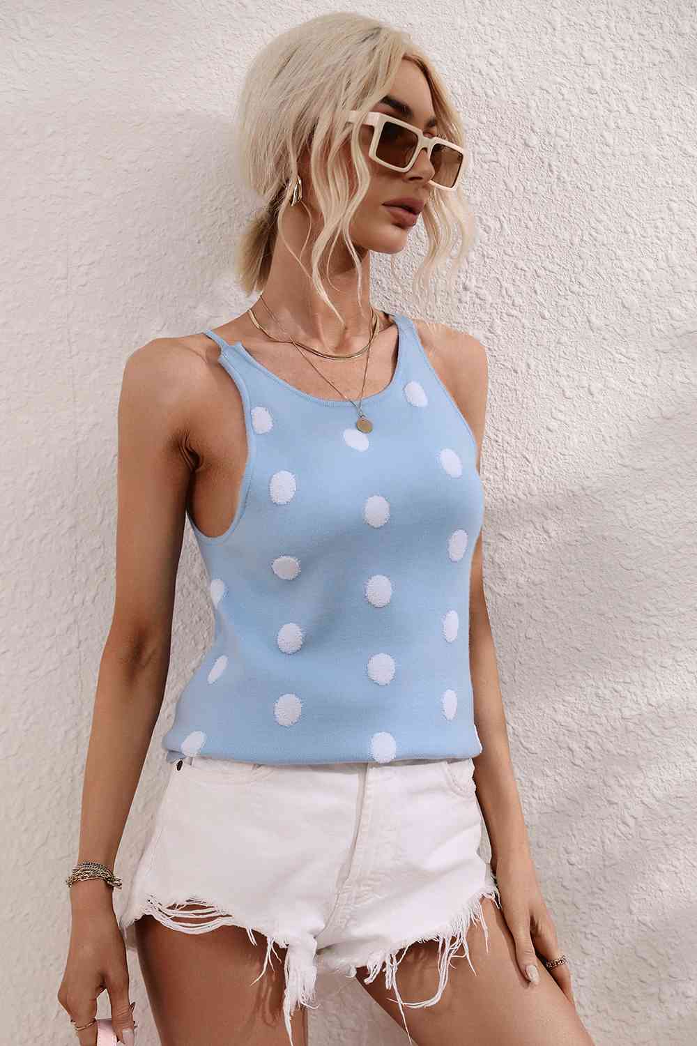 Polka Dot Knit Tank