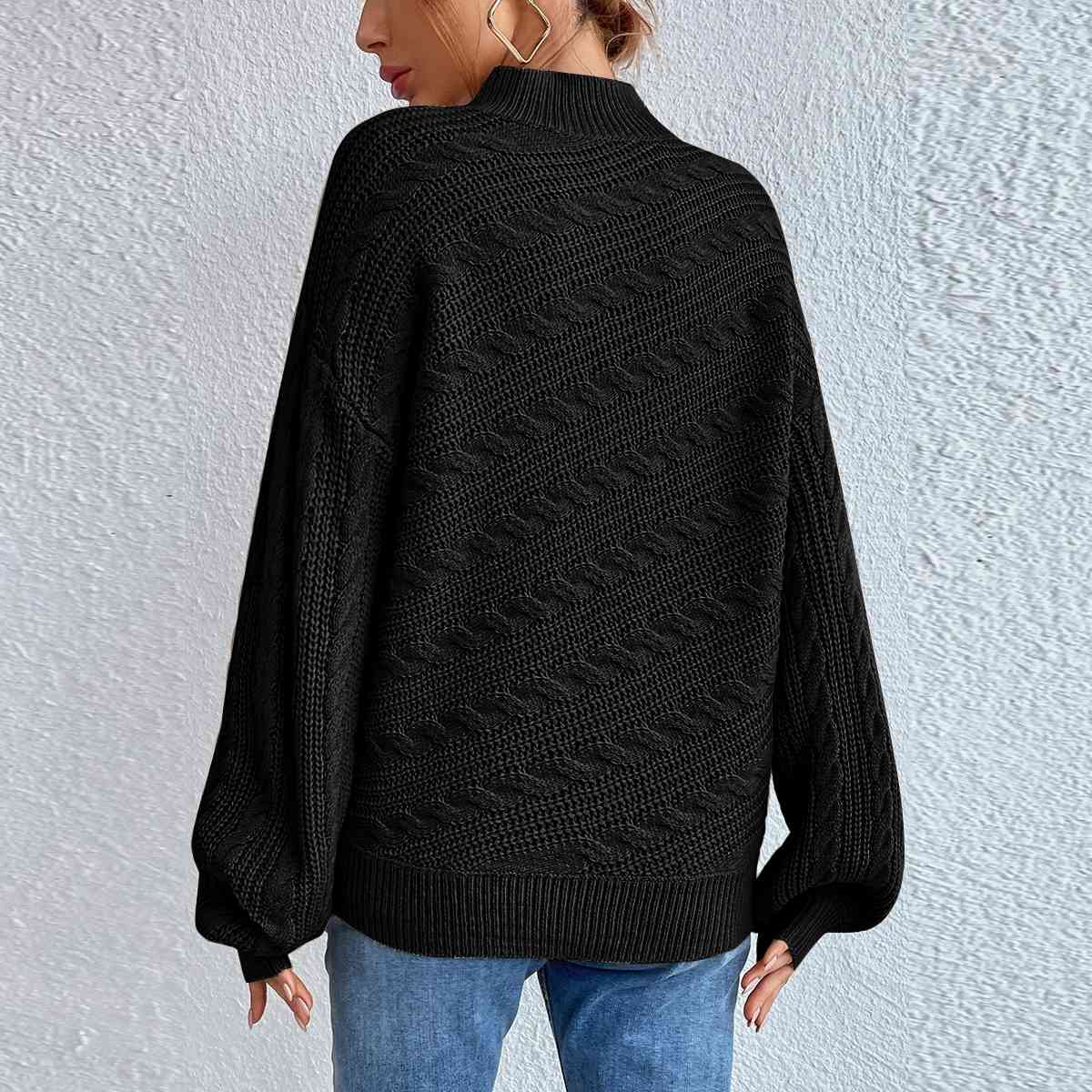 Cable Knit Turtleneck Sweater