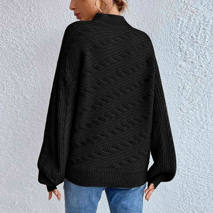 Cable Knit Turtleneck Sweater