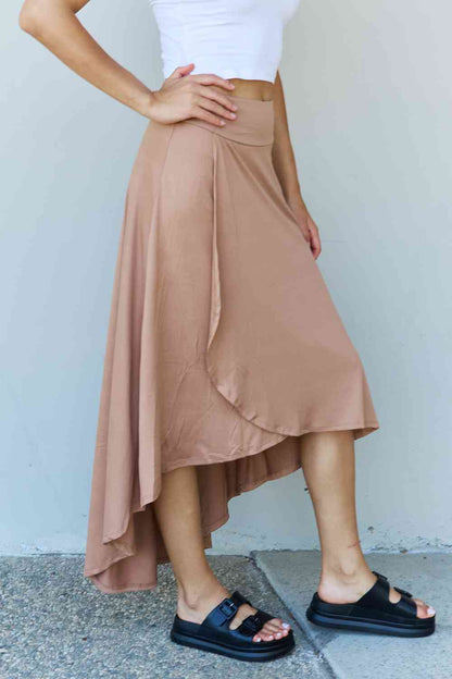 BARE Flare Maxi Skirt - Beige