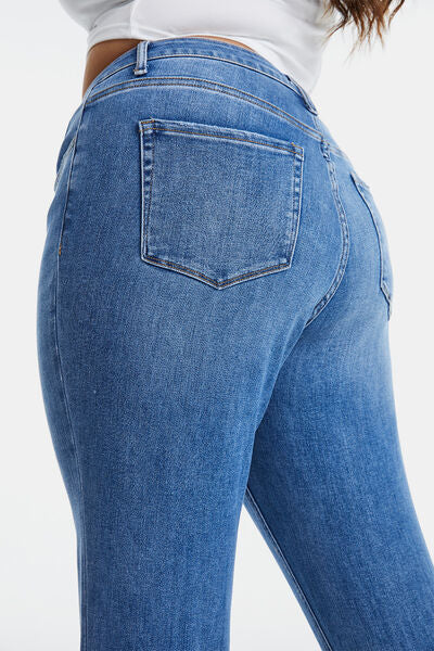 High Rise Cropped Straight Leg Jeans