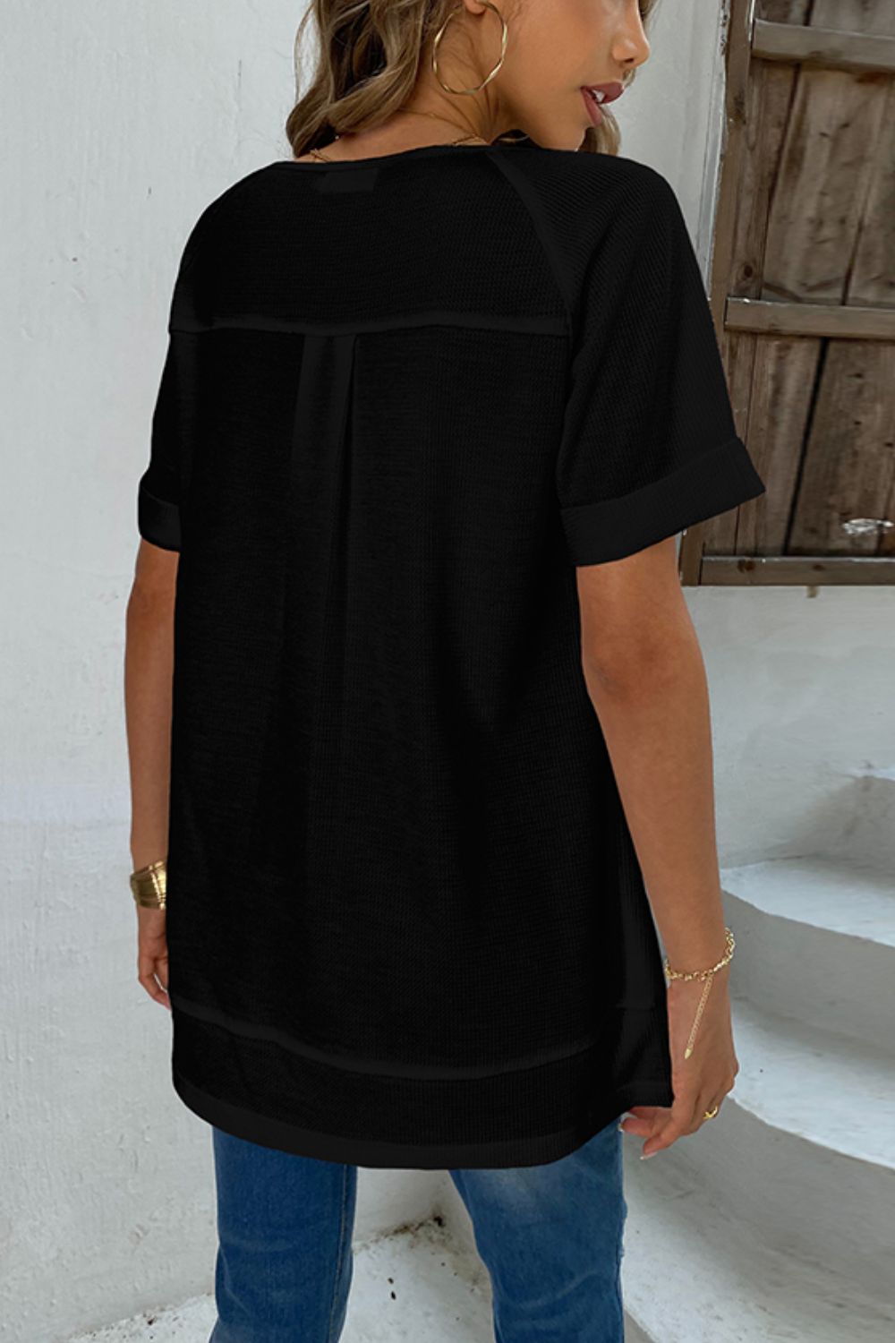 Oversized Henley T-Shirt