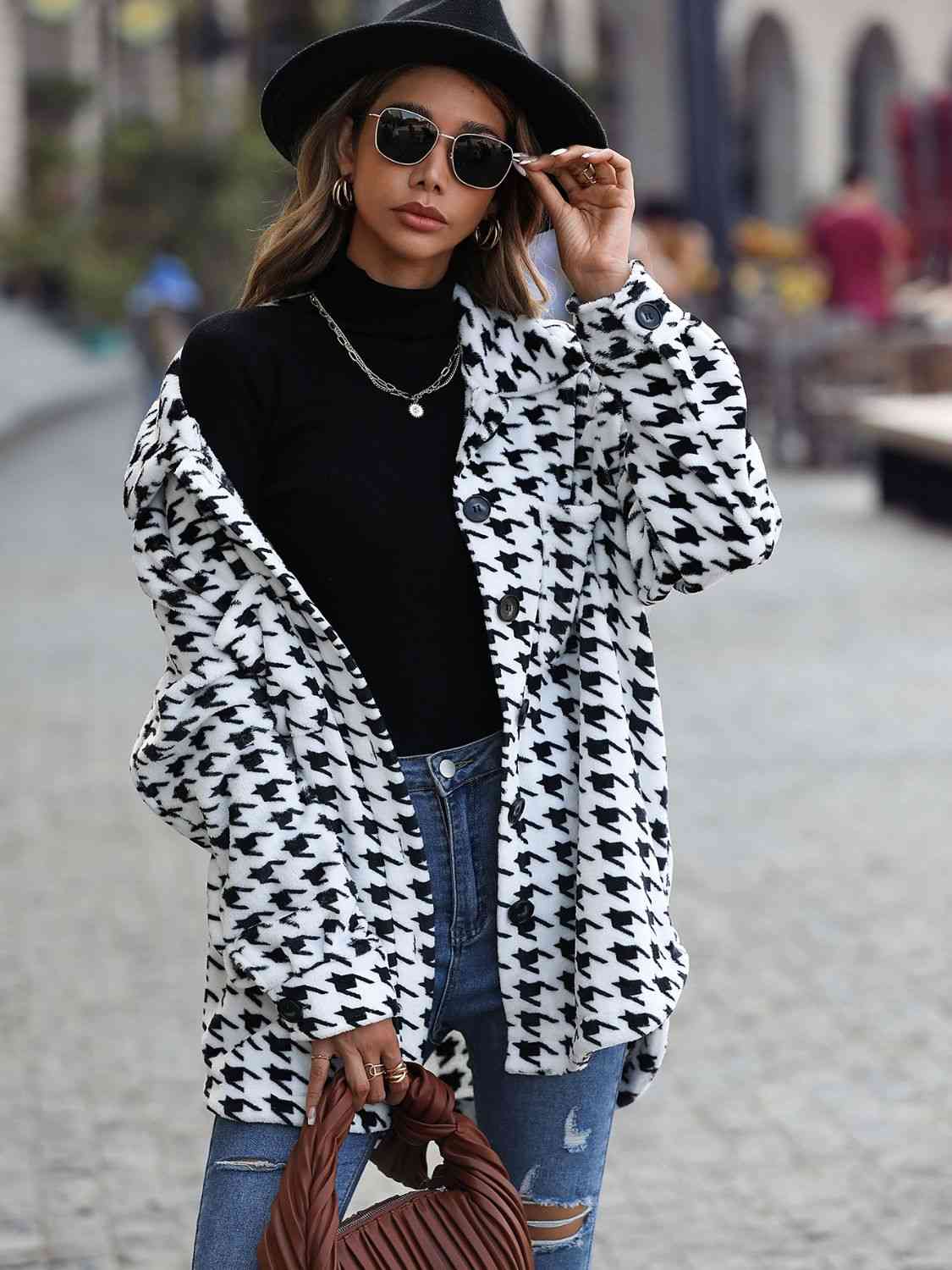 Houndstooth Button Down Jacket 2.0