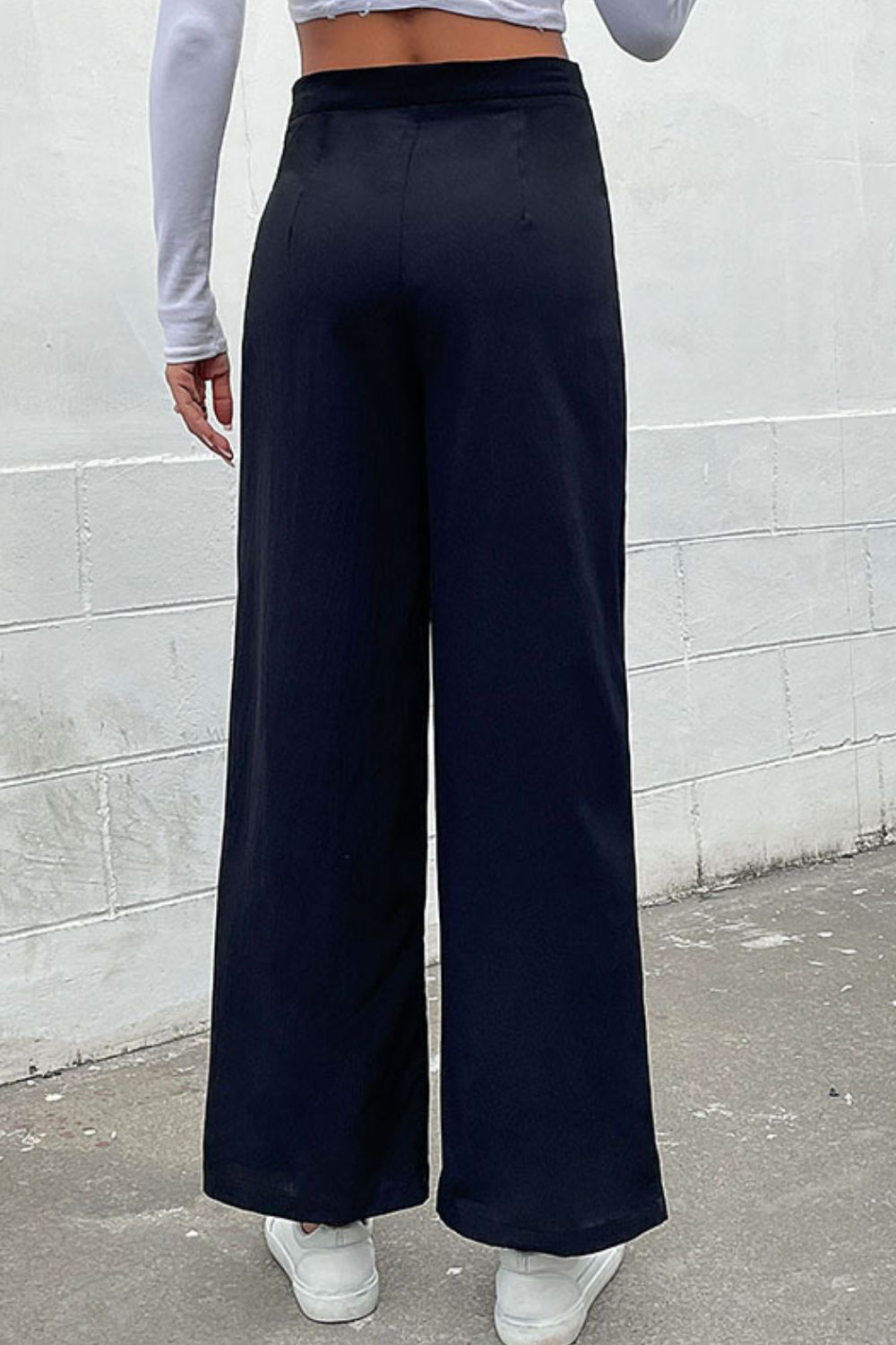 Double Breasted Wide Leg Pants