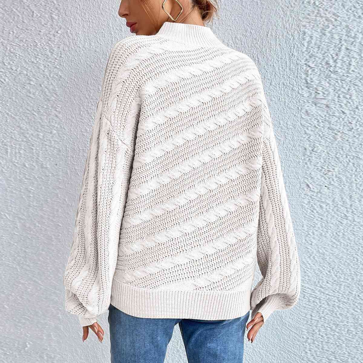 Cable Knit Turtleneck Sweater