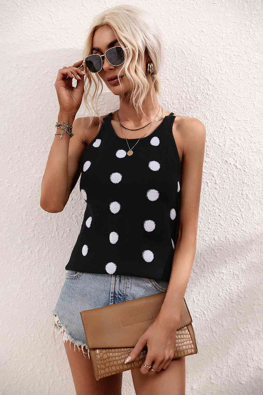 Polka Dot Knit Tank