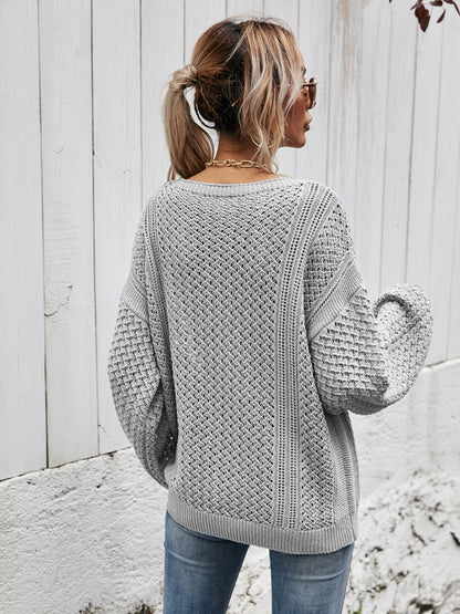 Openwork Oversized Sweater