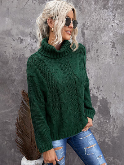 Wide Cable Knit Sweater