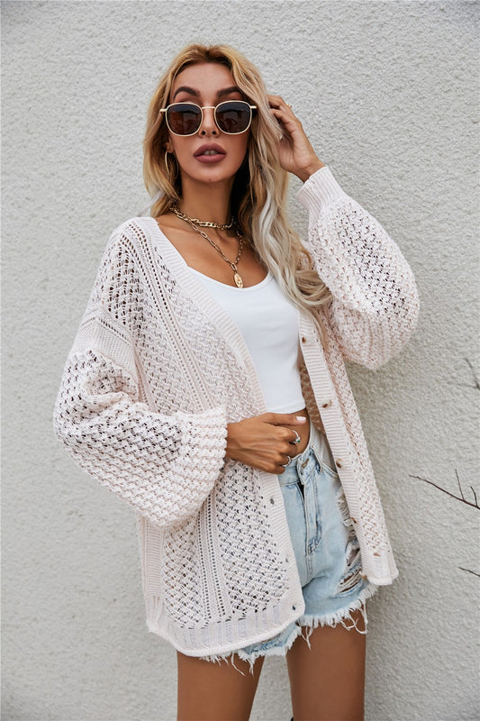 Openwork Knit Cardigan