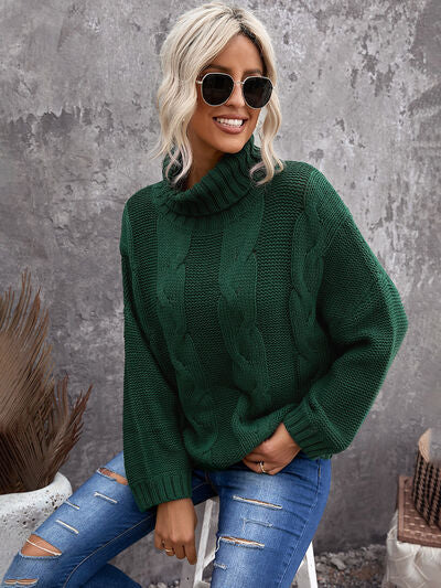 Wide Cable Knit Sweater