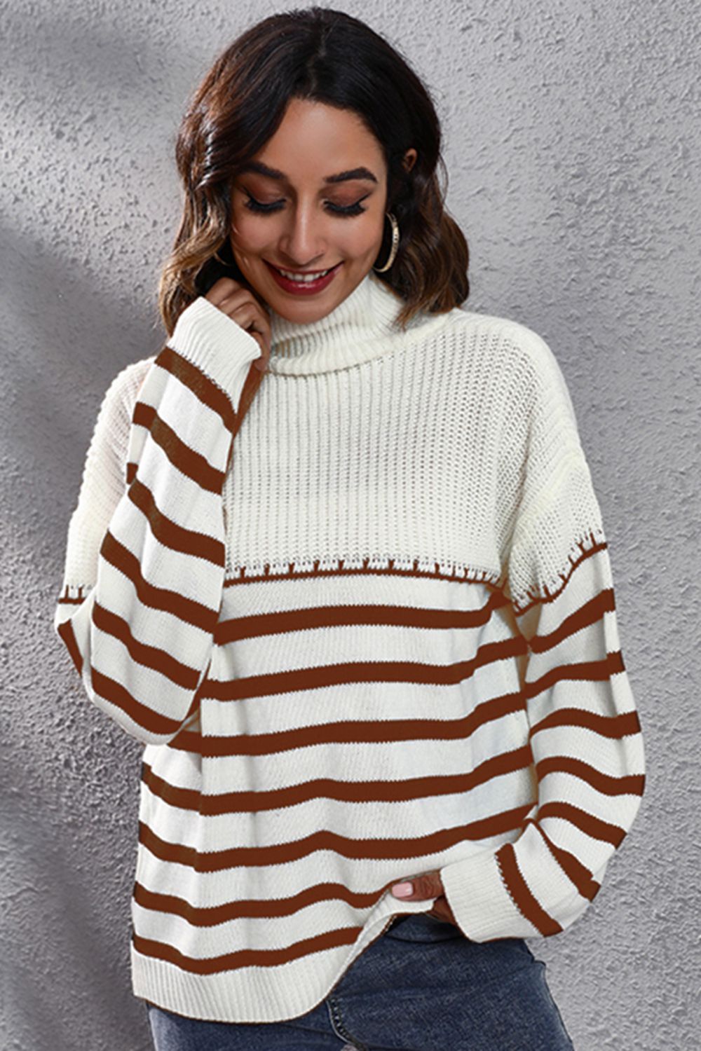 Striped Turtleneck Sweater 3.0