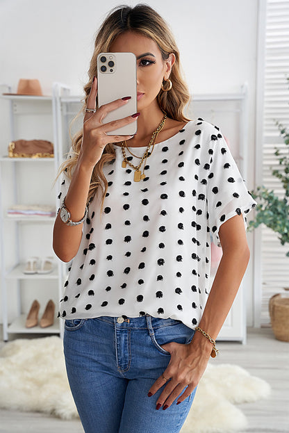 Classic Swiss Dot Blouse